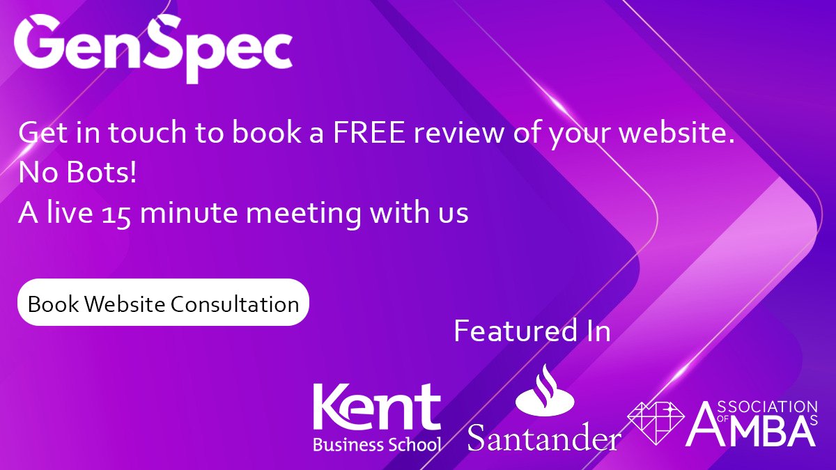 GenSpec_Ltd's tweet photo. Have issues with your website? The first step is acknowledgement, second should be to book a free website review with GenSpec.
Book one today by visiting    https://t.co/duTW1zBPLG

#website #review #free #digitalmarketing #smallbusiness  #consultation #webdesign https://t.co/bLG82ShBlp