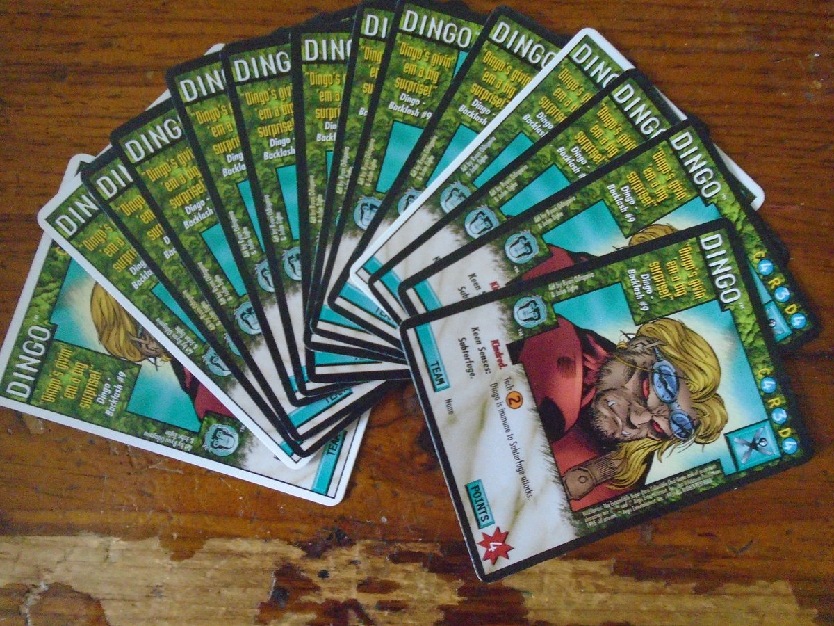 JoeRaIf's tweet photo. @WizardsComics I can vouch for Dingo. #Wildstorms #CCG #WildstormsCCG #Dingo https://t.co/oELmmGl514