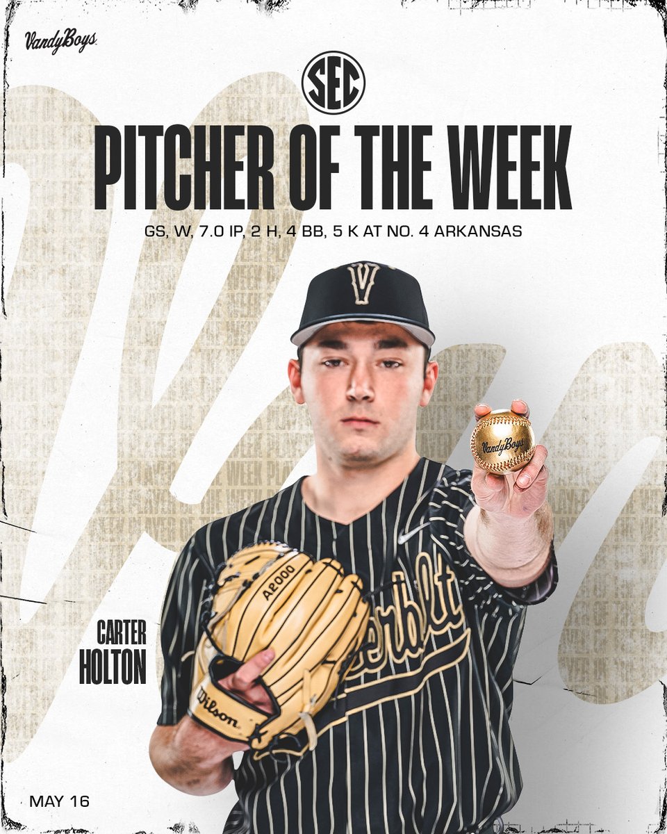 Weekly SEC honors for the #VandyBoys duo. 🔥
