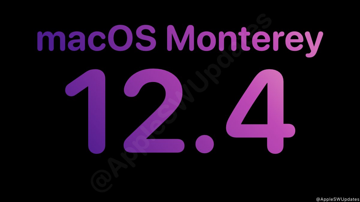 iSWUpdates's tweet photo. macOS Monterey 12.4 (21F79) has been released. #macOS #macOS124 #macOSMonterey https://t.co/r8HWvbWu7Q