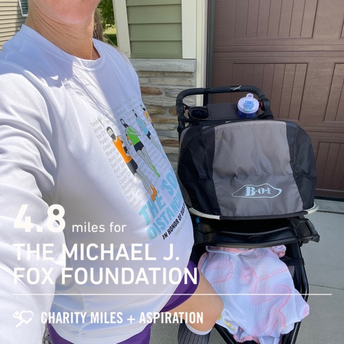 MKKegler's tweet photo. 4.8 @CharityMiles for @MichaelJFoxOrg. https://t.co/G6Q4F0LhdT