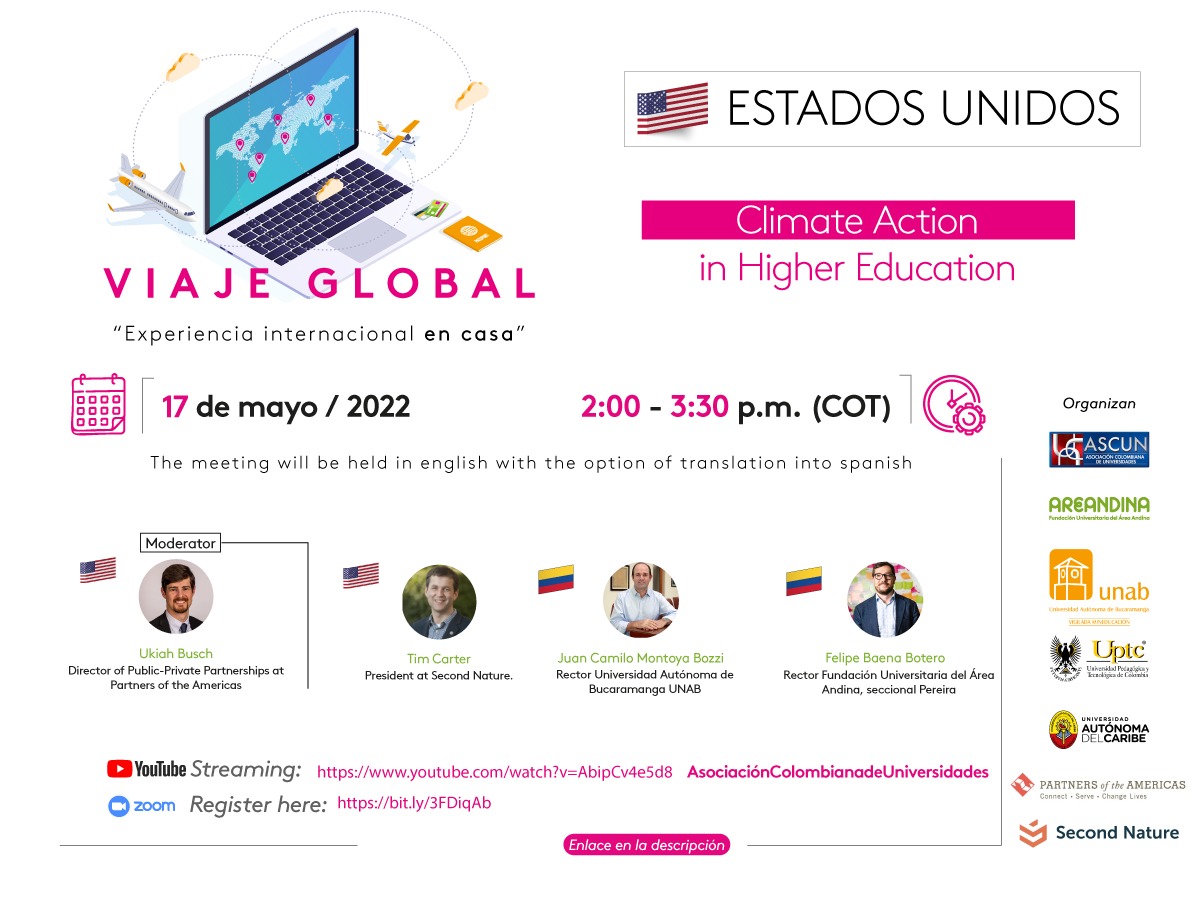 Second Nature President Tim Carter (<a href="/2ndNaturePrez/">Timothy Carter</a>) is participating in this global panel discussion tomorrow re: #climateaction in #highered.  Watch it live, 5/17 at 3pm EST here: youtube.com/watch?v=AbipCv…
