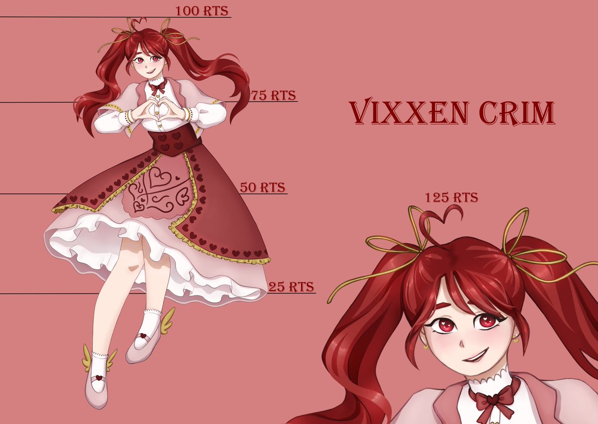CrimVixxen's tweet photo. So we reached all the goals for the art reveal!!!
Art by @SnapDraconis 
#Vtubers #VTuberEN #VTuberUprising https://t.co/t8UMeuSf0x