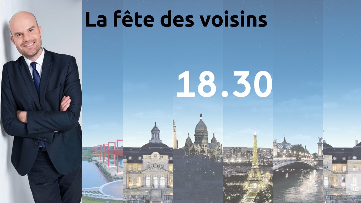 Le #18H30 , votre #RDV d'info présenté par @JbPattier

🕙 Du lundi au vendredi à 18H30

Aujourd'hui nous parlerons de la #fetedesvoisins

👉 <a href="/AtanasePerifan/">Atanase Périfan ‏ن</a>
👉 Lourdes Fernandes 
👉 Joannie Cayouette-Remblière 

📺 Sur <a href="/France3Paris/">France 3 Paris/Ile-de-France</a> ou en replay sur bit.ly/ftv-1830