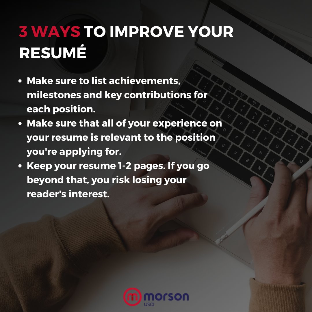 The resume is the most important part of your job application, so it’s important to get it right the first time. Here are 3 ways to improve your resume.

For more resume writing tips, visit: bit.ly/3s1CVke

#resumetips #resumeadvice #resumewriting #resumewritingtips