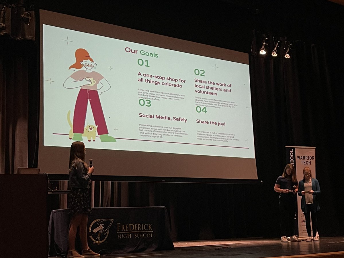 AshlieMSwanson's tweet photo. This morning @FHSWarriorTech students presented their semester long community projects to peers, parents, and industry mentors! So proud to hear how our PTECH students are giving back to the community around them! @Frederick_HS @SVVSDsupt @SVVSDdeputy #StVrainStorm https://t.co/pVBQ9dP4wk
