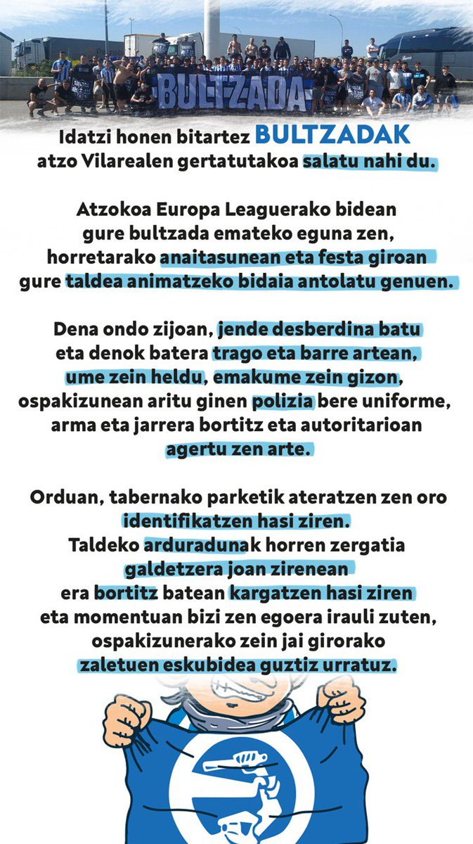 BultzadaTX's tweet photo. EREPRESIOA GELDITU!

POLIZIAREN BORTIZKERIAREKIN BUKATU! https://t.co/OKffLCRHK3