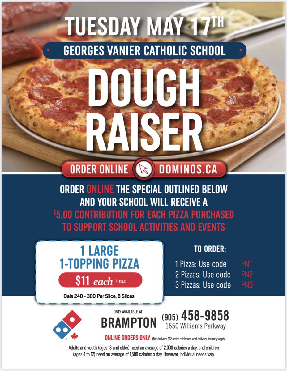 It’s our Dominos Dough Raiser tomorrow. Don’t forget the coupon codes.