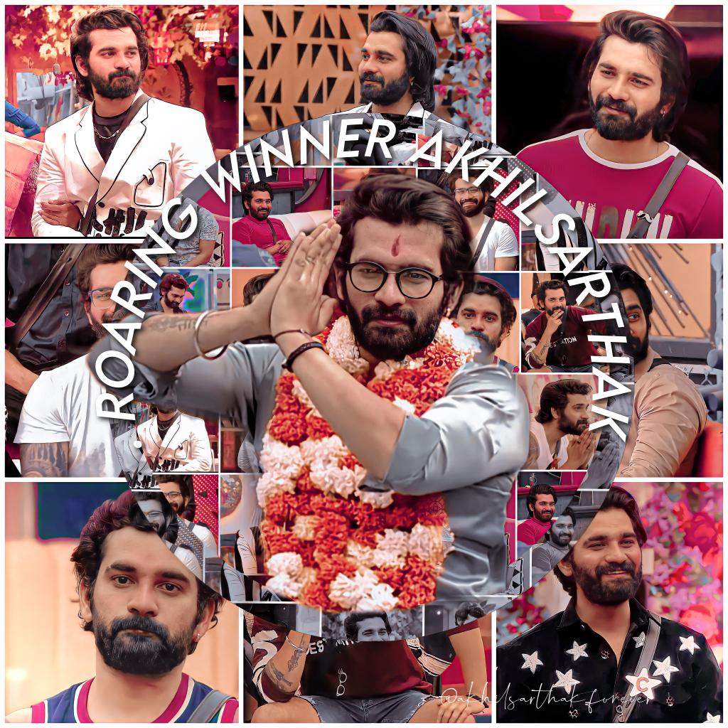 oggu_priya's tweet photo. Roaring Winner AkhilSarthak 
In megastar words, he grabs all your attention among a group with his charm, screen presence, never give up attitude, determination to win. Proud to be an Akhilian. 
#akhilsarthak 
#BiggBossNonStop https://t.co/s1BeeKjmms