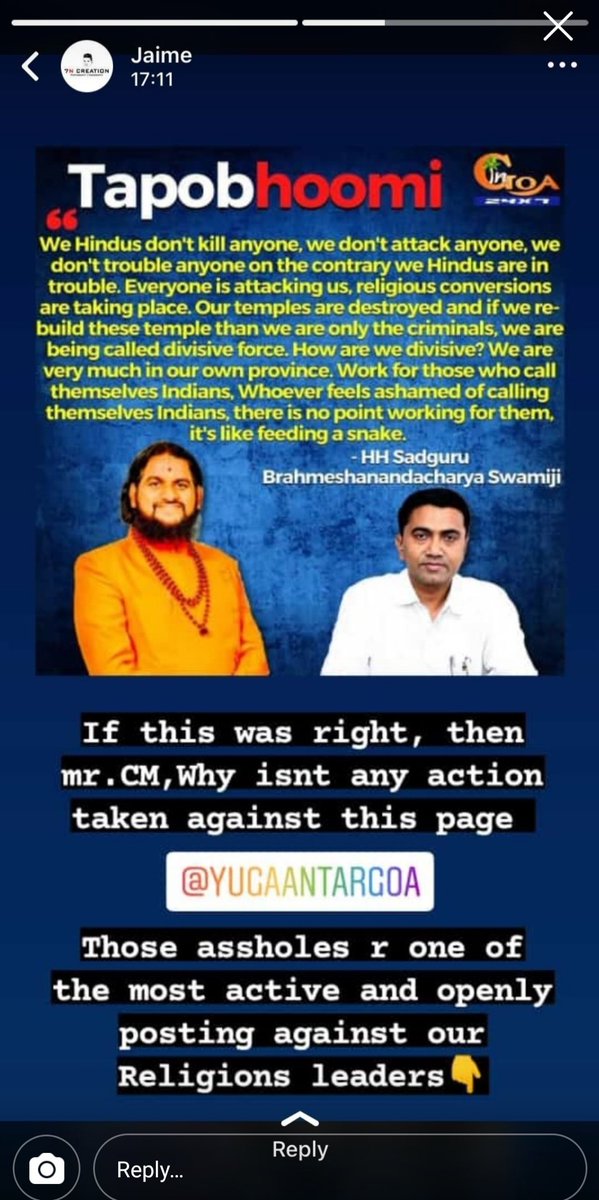 YugaantarGoa's tweet photo. We've never spoken against any religious, but yes, we have spoken against the religious atrocities done by Portuguese.  yes, we've spoken about forcible conversion done by Portuguese missionaries. yes, we've spoken against the fake narrative spread to hide the real history of Goa https://t.co/W0eti6FoWR
