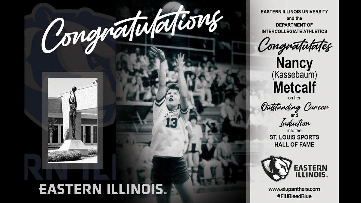 Congratulations to former <a href="/EIU_Panthers/">Eastern Illinois Athletics</a> standout Nancy Kassebaum on her induction into the St. Louis Sports Hall of Fame with the ceremony set for tonight.

Kassebaum was an All-American standout in both <a href="/EIUWBB/">Eastern Illinois WBB</a> and <a href="/EIU_Softball/">Eastern Illinois Softball</a> 

Hall of Fame Release ⬇️
eiupanthers.com/news/2022/5/16…