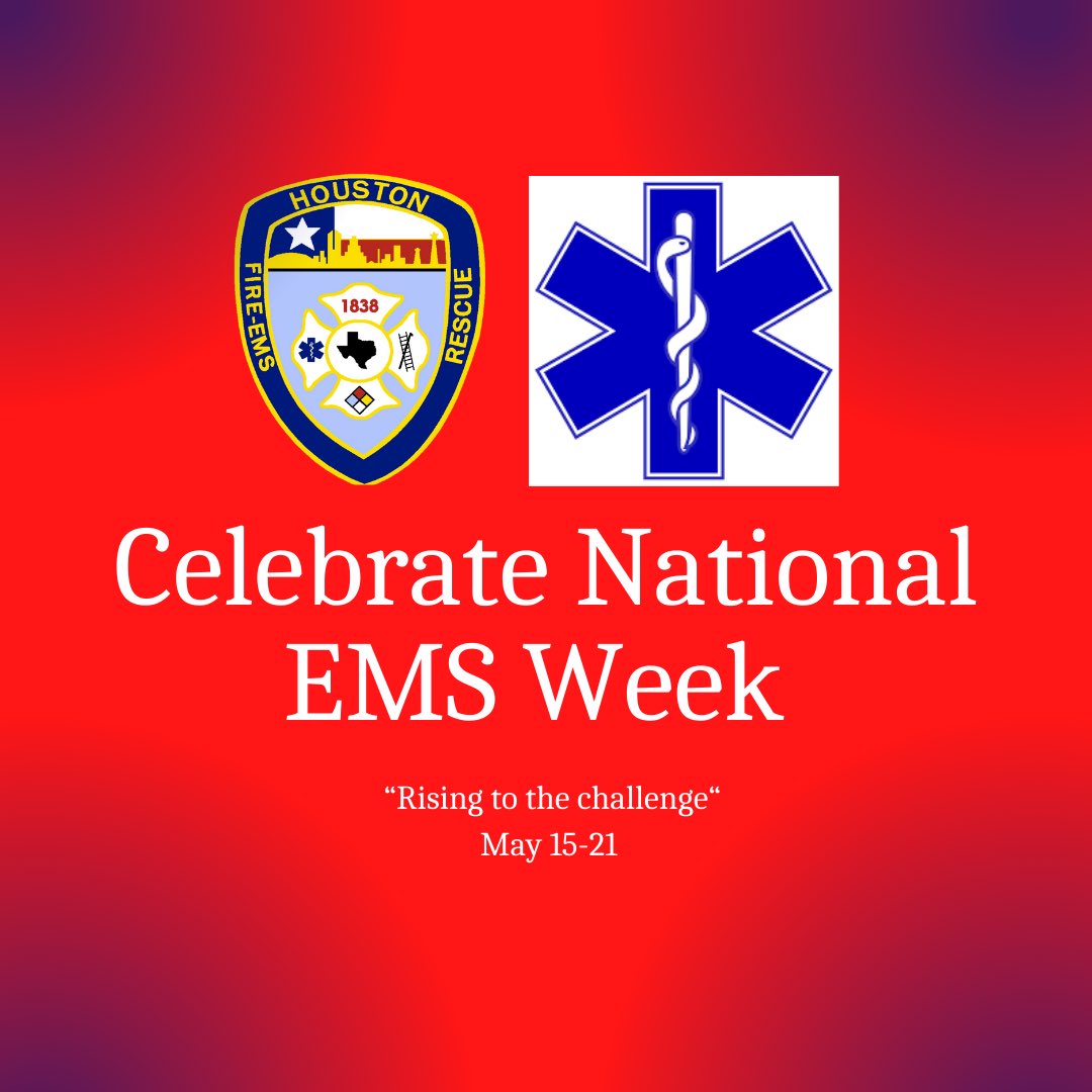 Join us in celebrating #NationalEMSWeek, this years theme is “Rising to the Challenge”, which our <a href="/HoustonFire/">Houston Fire Dept</a> firefighters and medical professionals always do! Show your appreciation by commenting below! @FireChiefofHFD #EMSWeek