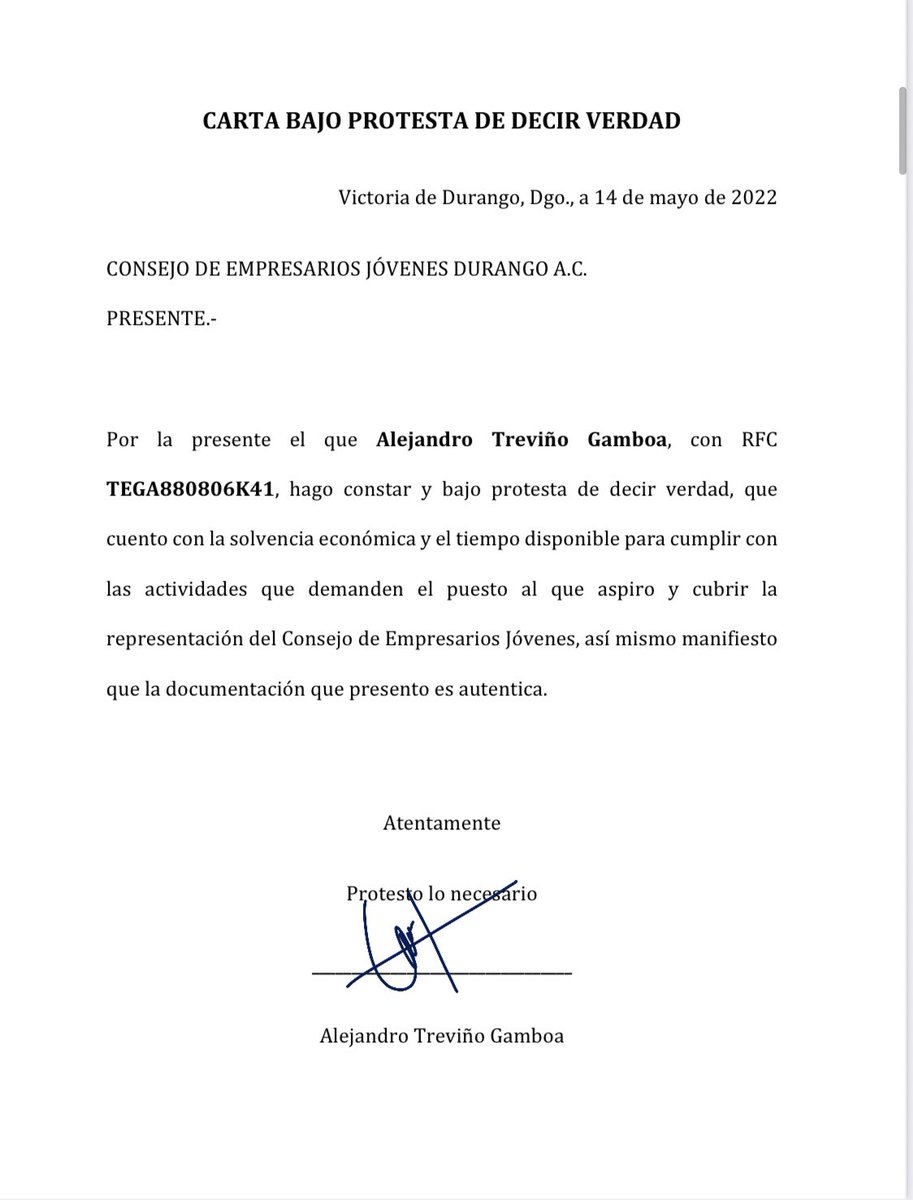CEJDurango's tweet photo. En cumplimiento a nuestra Convocatoria de renovación:
hacemos del conocimiento de los asociados #CEJDurango que el empresario @alextregam , ha sido aceptado por el Comité Revisor como *Candidato Único* para ocupar el cargo de #PresidenteCEJDurango por el período 2022-2025 https://t.co/4fxwI7avPT