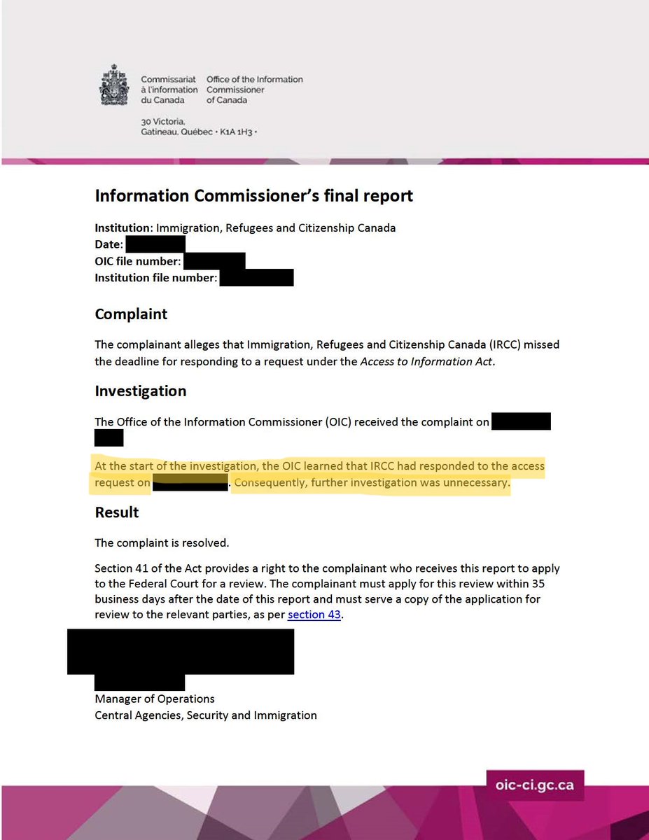 CaipsNotes's tweet photo. (1) Most complaints are related to delays at IRCC and most are not investigated anyway! 
(2) Most complaints related to IRCC may significantly reduce come this summer.
(3) Are additional resources for the OIC necessary?

#atip #ati #cdnfoi https://t.co/52Xt0CC4QB