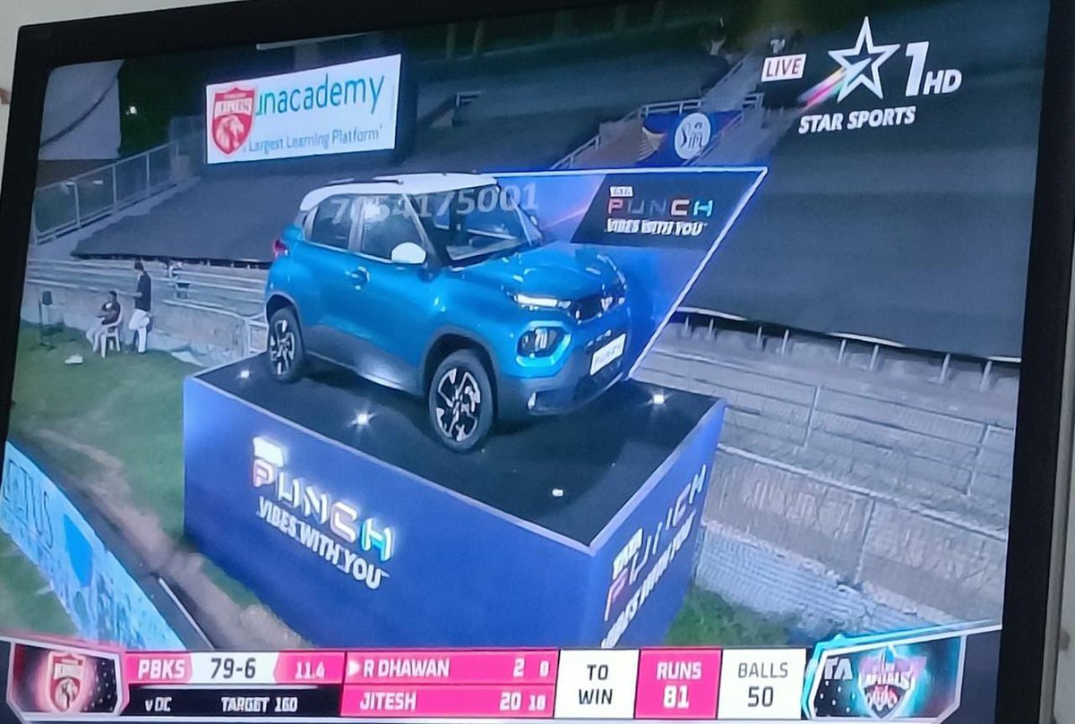SaurabhStl3's tweet photo. SPOTTED THE TATA PUNCH IN TODAYS MATCH π₯ #TataPunch
#CaptureThePunch
#GameThatVibes
@TataMotors_Cars
@TataCompanies https://t.co/77jdrKEFg7