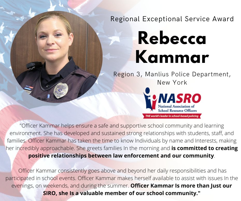 Manlius Police on Twitter "Please join us in congratulating School Resource Officer Kammar! The