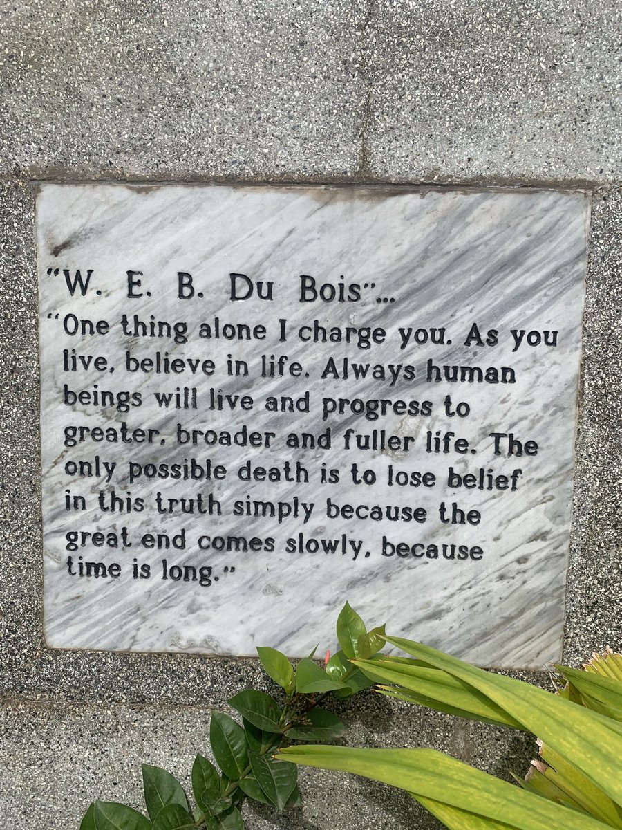 KarenAttiah's tweet photo. For anyone who needs a dose of hope: 

W.E.B. Du Bois’s last words to the world, inscribed outside his grave in Accra, Ghana https://t.co/YS1kLc36ce