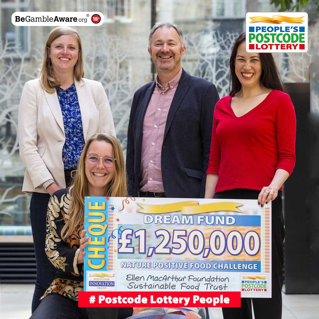PostcodeLottery's tweet photo. Nature Positive Food Challenge by @circulareconomy &amp; @SusFoodTrust 

The Challenge aims to reshape how our food is designed, ensuring it has a positive impact on nature — Using the #circulareconomy to tackle #climatechange &amp; #biodiversityloss (4/4) https://t.co/gjAnlmLZeh