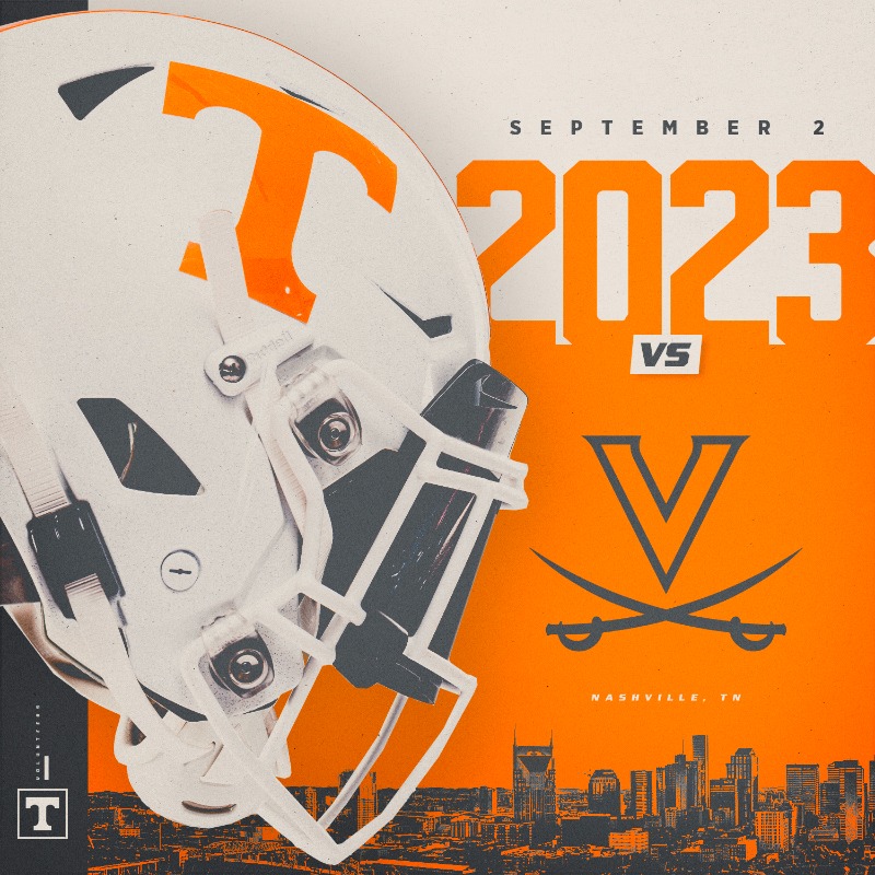 Vol_Football's tweet photo. 🚨  𝐒𝐜𝐡𝐞𝐝𝐮𝐥𝐞 𝐔𝐩𝐝𝐚𝐭𝐞 🚨

The Vols will kick off the 2023 season against @UVAFootball in @NissanStadium

#GBO 🍊