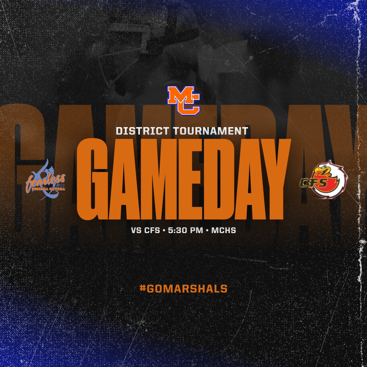 District Tournament begins tonight!
<a href="/marshallcosoft/">Marshall County Softball</a> vs. CFS
📍MCHS
⏰ 5:30 PM
📻 99.1 WCBL
🎟️wlo.link/@MarshalsSports 

The weather is next to perfect...come out and support your Lady Marshals!