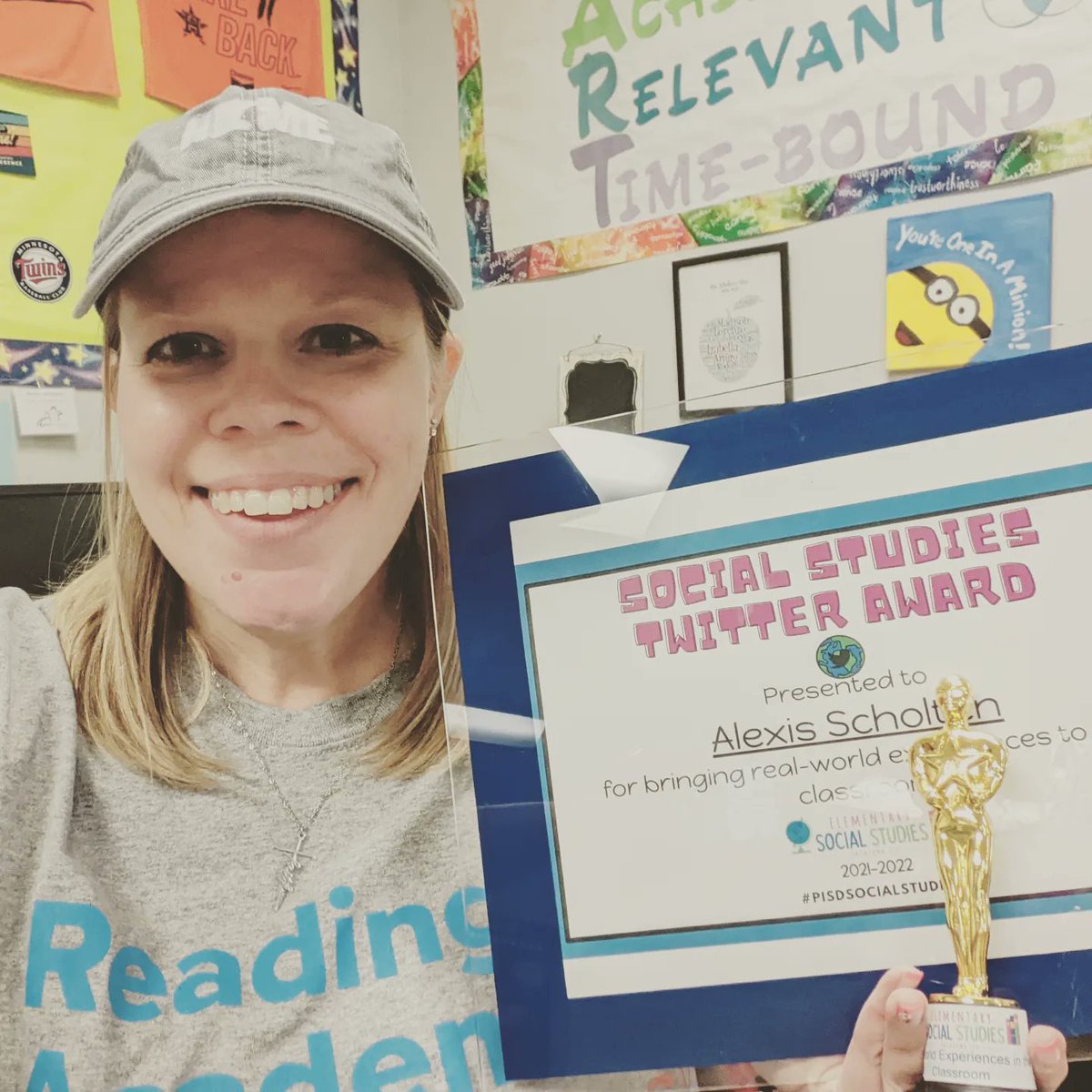 AJS5581's tweet photo. I got an award today from the Elem. Social Studies Dept for a project I set up with a H.S. art teacher! The kids had a real world experience of making pottery like the Native Americans we studied! I am honored &amp; really surprised! I ❤️ my job! Education can be fun!  @PISDELEMSS https://t.co/d77nQzoAoZ