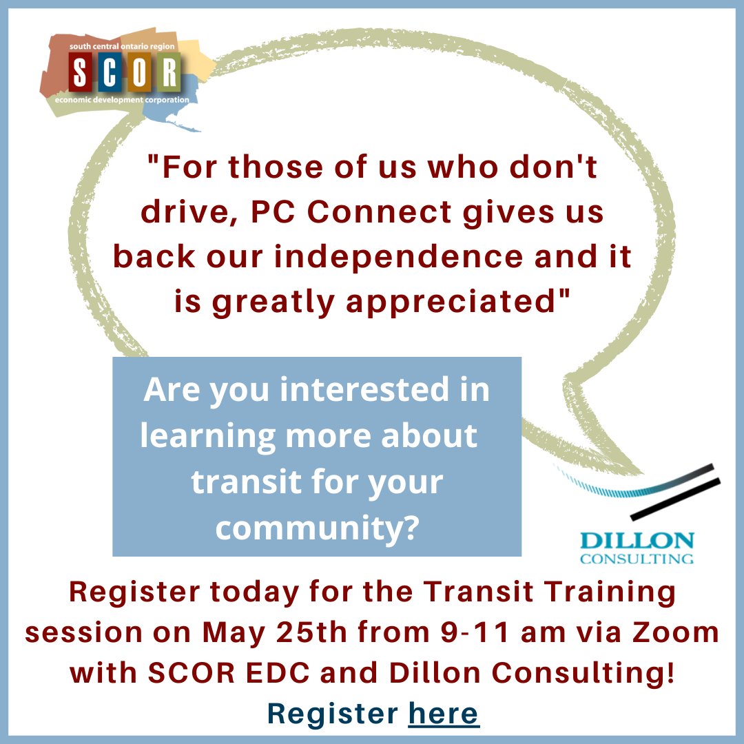 The Transit Training session with Dillon Consulting is next Wednesday May 25th! Don't forget to get your tickets today!
Register here: eventbrite.ca/e/rural-transi…