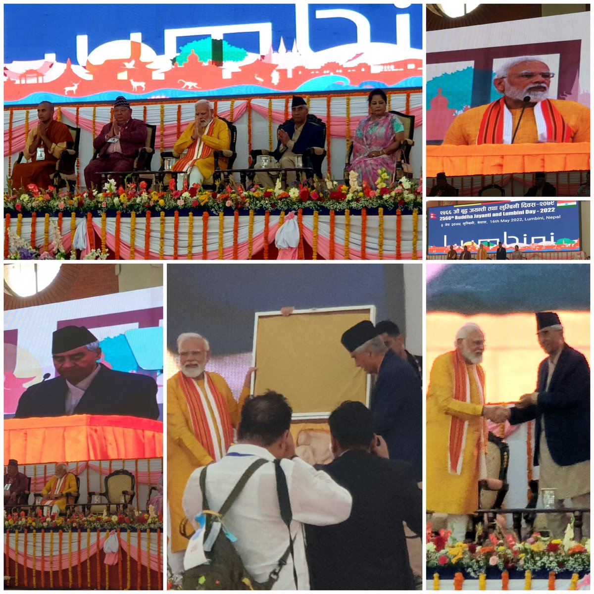 .<a href="/UNDPNepal/">UNDP in Nepal</a> &amp; #Lumbini goes long way. Was Very privileged to observe  2566th Buddha Jayanti &amp; #Lumbini day
With Rt H'ble PMs of #Nepal &amp; #India <a href="/SherBDeuba/">Sher Bahadur Deuba</a> <a href="/PMOIndia/">PMO India</a> 
Thank you <a href="/Lumbinidtrust/">Lumbini Development Trust</a> <a href="/VMetteyya/">Venerable Metteyya Sakyaputta</a> <a href="/hello_tourismnp/">Tourism Ministry, Nepal [MOCTCA]🇳🇵</a> 4 memorable moments on the blessed #VesakDay2022
