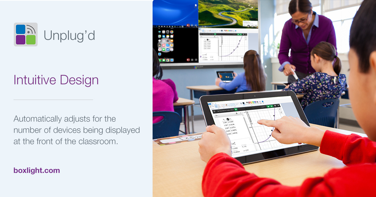 boxlightinc's tweet photo. Get more students involved with a lesson! Unplug'd screen sharing auto adjusts for the number of devices being displayed on your #interactivedisplay. Learn more: https://t.co/IwkVCccyOL
#ProColor #interactivedisplays #studentlearning #edtech #Boxlight #Boxlight_solutions https://t.co/TuokAUlJ9G