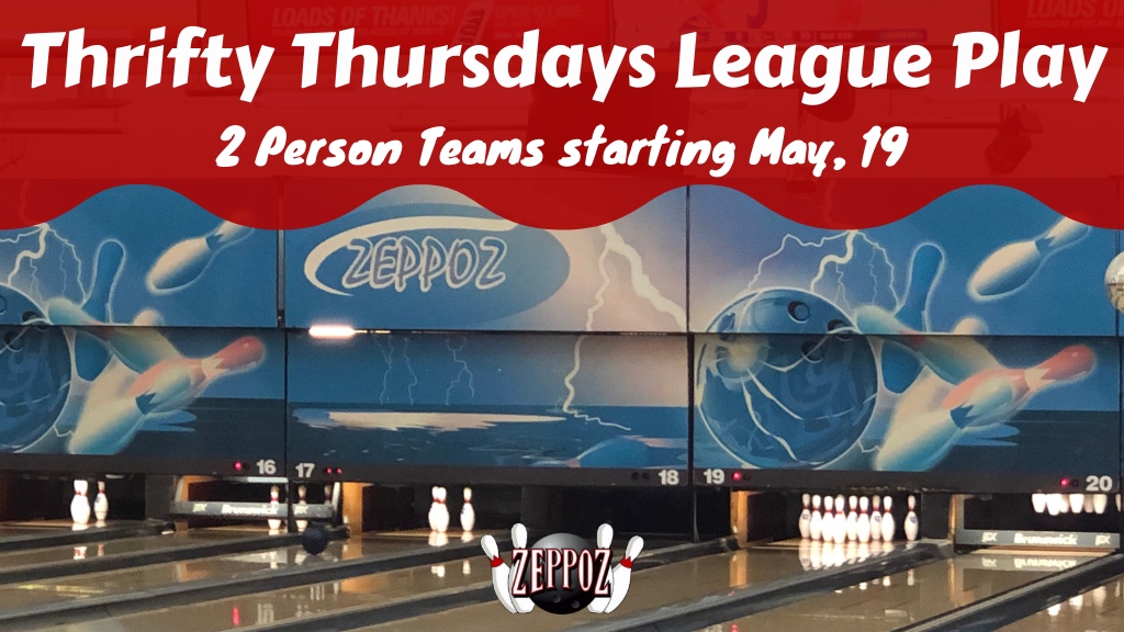 There is still time to sign up for our Thrifty Thursdays League Play. 
This two person per team league starts up on May, 19. It's only $10 per week for 12 weeks followed by an end of season celebration dinner for fun, non-competitive play that is perfect for beginners.