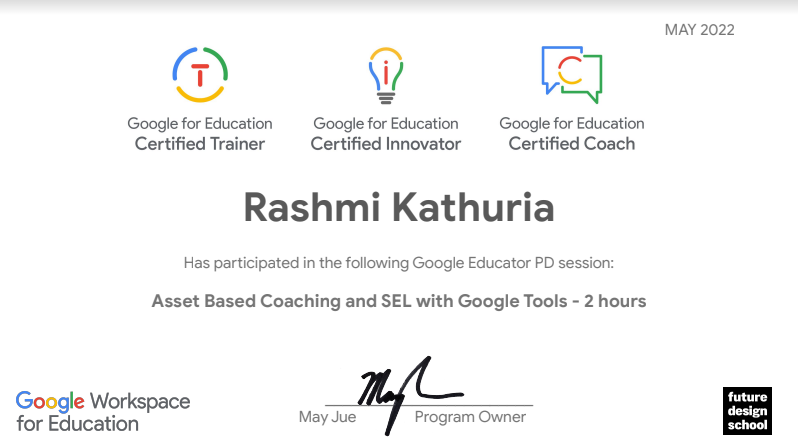 rashkath's tweet photo. Never ending learning took place in just two hours long session by @fdesignschool on Asset Based Coaching and SEL with Google Tools.
#GoogleEducatorPD 
@mayyoulee
@qhenderson
@D_Rutherford_8 https://t.co/704TjmbZWR