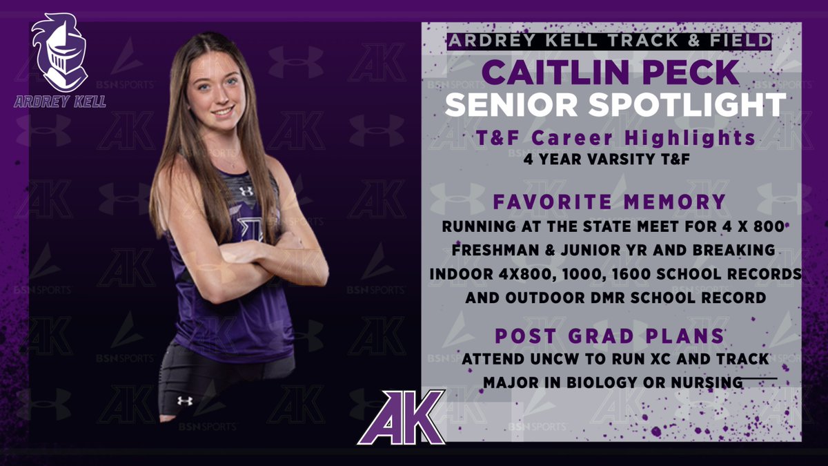 akxctf's tweet photo. #AKTFSeniorSpotlight  DAY #11: Caitlin Peck. 
It's STATE CHAMPIONSHIP WEEK &amp; 6 spotlights to go. Kicking off the week /this 4 yr TF &amp; XC runner (&amp; occasional jumper). Caitlin will continue her XC &amp; TF career at UNCW!  
@caitlinpeck04   
@AKSportsInfo   
Photo Credit: @becrouse https://t.co/oVSoV8Vyqj