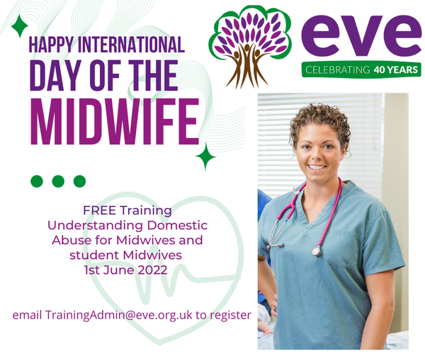 5th May was International Day of the Midwife.
Midwives are integral to the work to eradicate domestic abuse, so we are offering 12 midwives or student midwives FREE training for Understanding Domestic Abuse, on 1st June 2022.
REGISTER HERE:
us06web.zoom.us/.../tZ0tce...