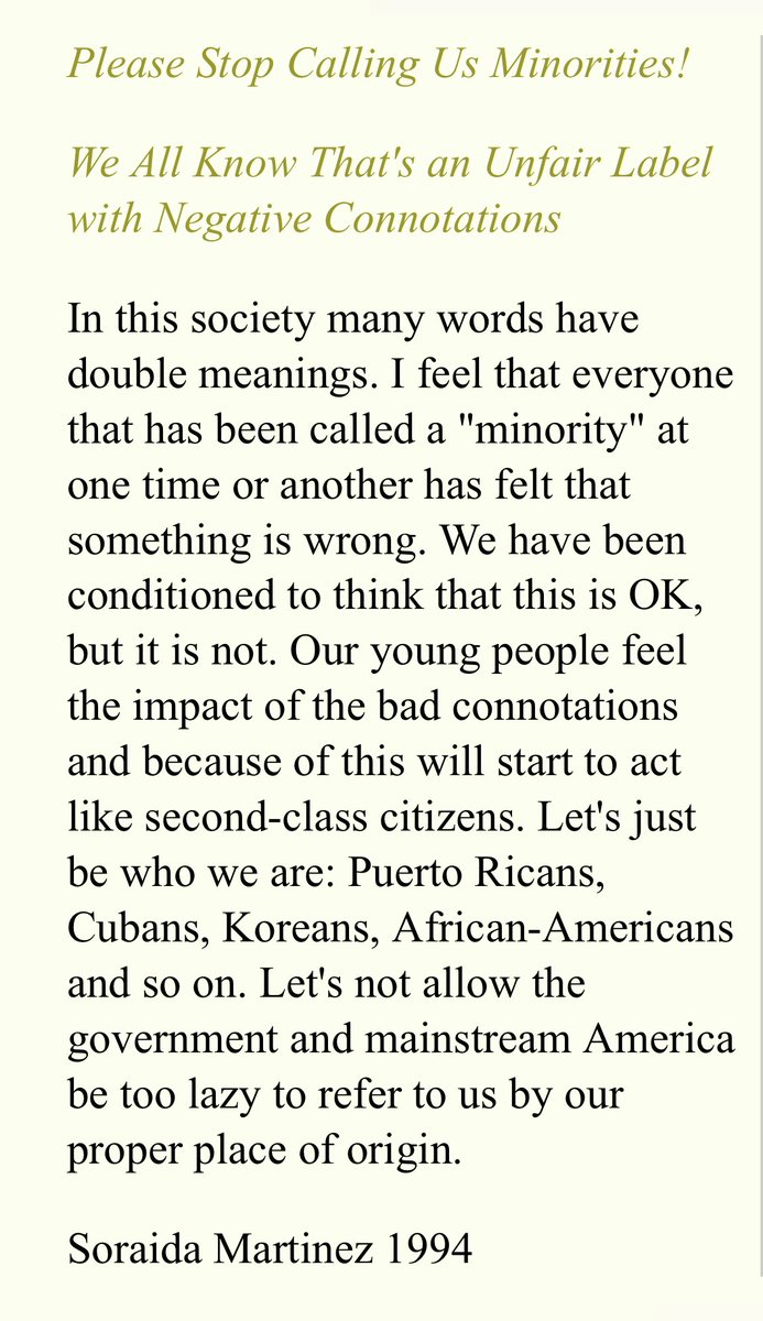 Verdadism's tweet photo. Please Stop Calling Us Minorities!
We All Know That's an Unfair Label
with Negative Connotations 1994. From verdadism paintings. For social change. https://t.co/CHJaasfELq https://t.co/TiD0TvzsfX