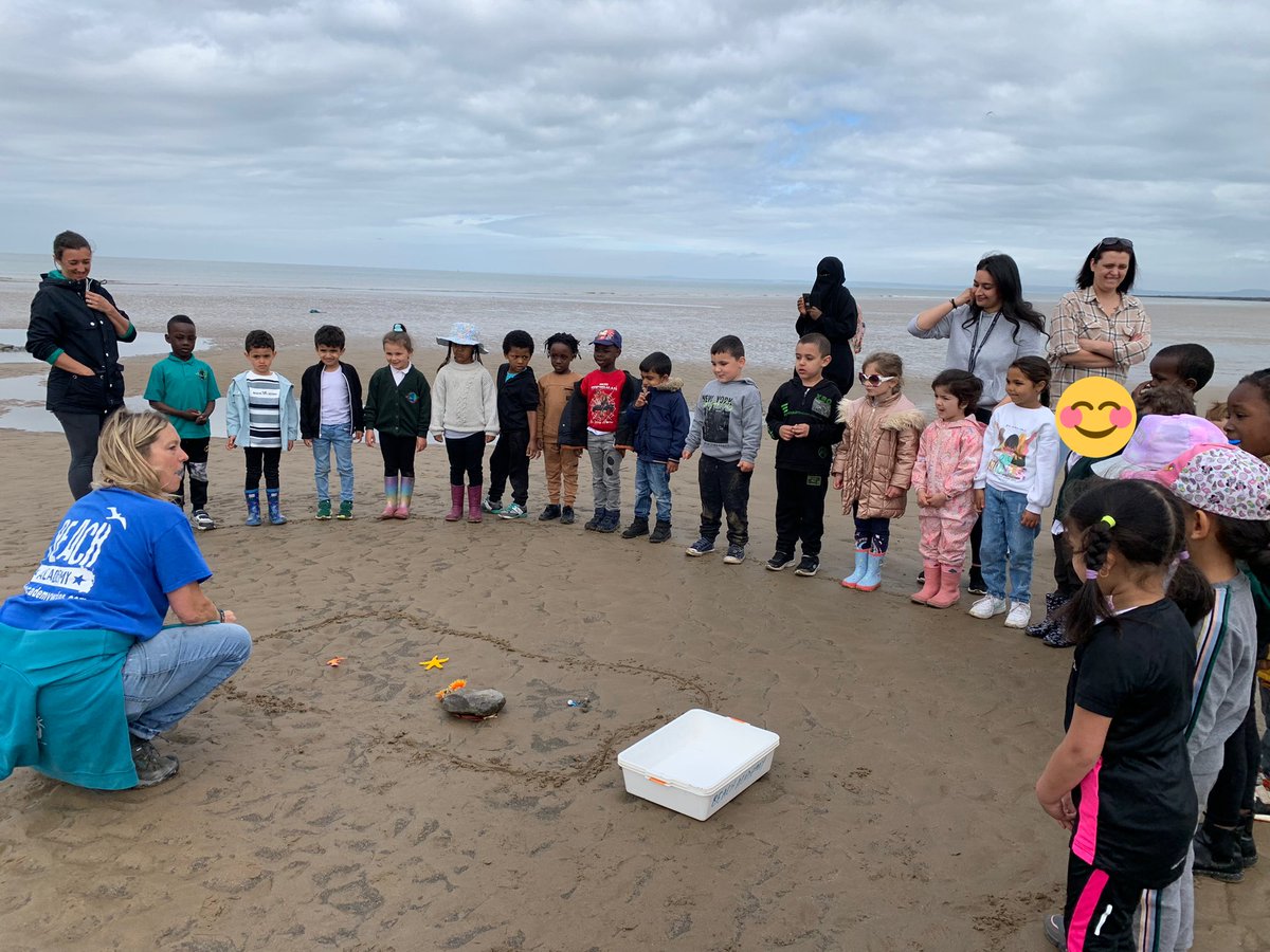 ReceptionMoon's tweet photo. We had such a great day at Rest bay beach with Emma from @BeachAcadWales, we learned so much about how to search for sea creatures in rock pools and how to handle each of the sea creatures safely. https://t.co/ItICmiNaAb