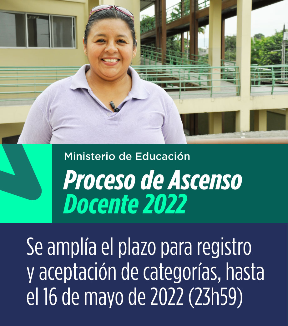 Educacion_Ec's tweet photo. 👨🏻‍🏫 Se extiende hasta el 16 de mayo (23h59), el proceso de registro y aceptación de categorías de Ascenso Docente, con el fin de garantizar que los maestros que cumplen con los requisitos puedan acceder.
 
📌 Más información ➡️ https://t.co/HnAgK3ZM6w
 
#FuertesPorLaEducación https://t.co/WFnMhs2SeD