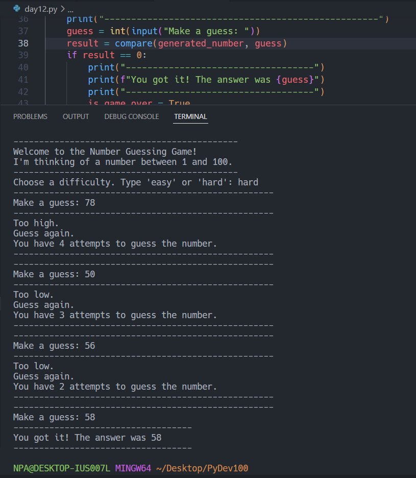 _abbeym_'s tweet photo. Day 12 - #100DaysOfCode
Completed - Scope and Number Guessing Game...
See snip below...! #PyExperience πππ!
#Python #programming #100daysofpython https://t.co/0gyP5RgKDz