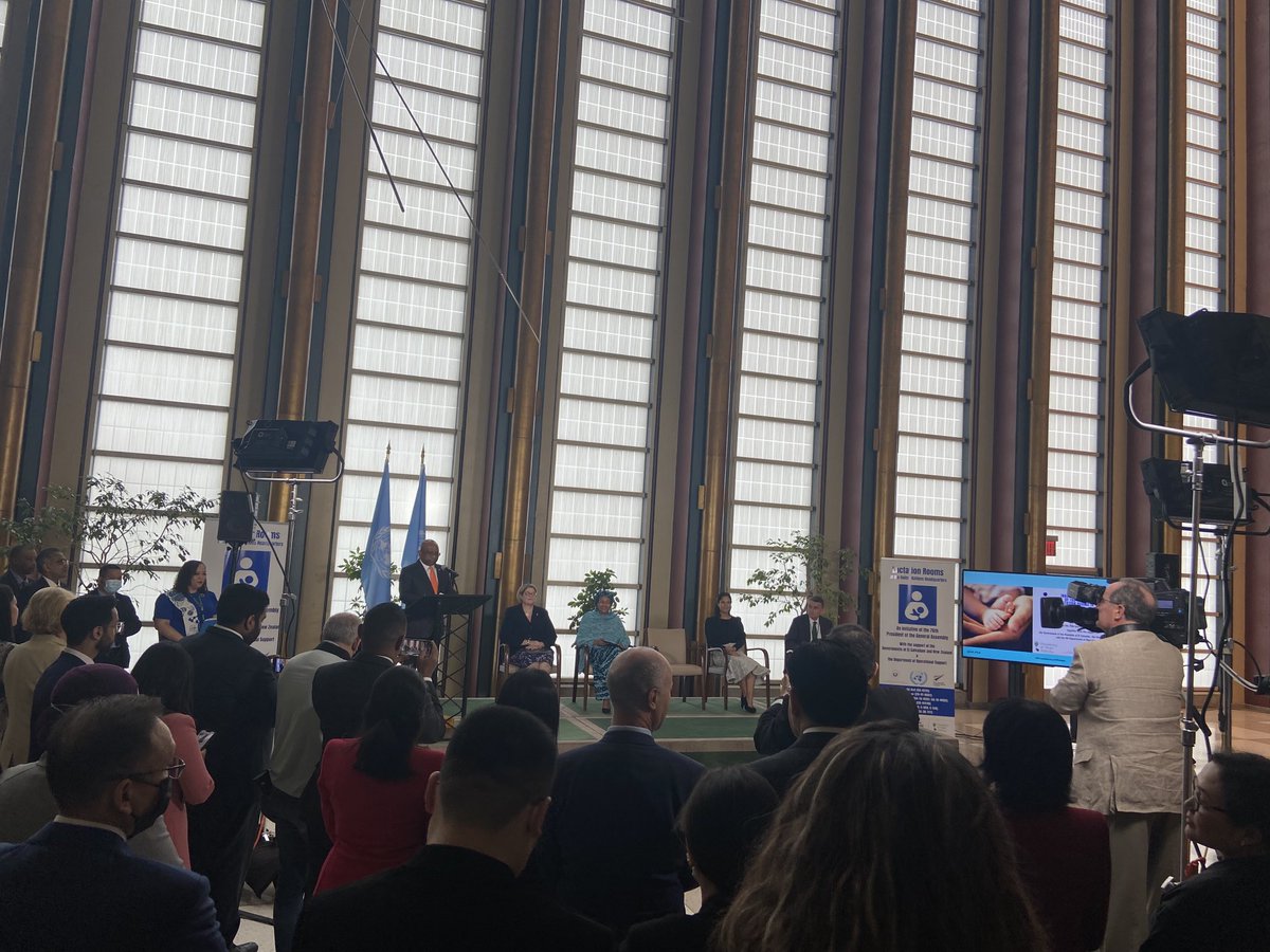 RoystonAlkins's tweet photo. Inauguration of the new and refurbished “designated #LactationRooms for nursing parents at the @UN @UN_PGA #Guyana #UN #Gender #Workforcepolicy https://t.co/LJbkX9UKB5