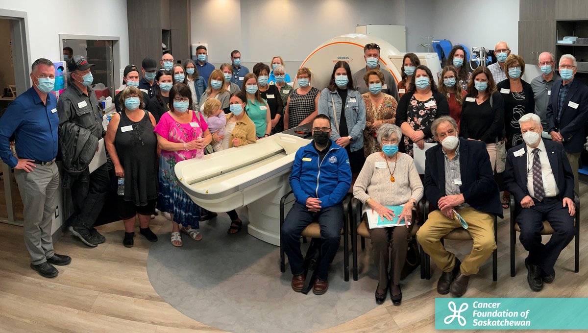 cancerfdnsask's tweet photo. What does this incredible group of people have in common? They were just some of the donors that were crucial in the purchase of a brand new 4D CT Simulator at the Saskatoon Cancer Centre!
#StrongerTogether #Saskatchewan #CancerFoundationSaskatchewan #SKCancerAgency https://t.co/4N9usrKapW