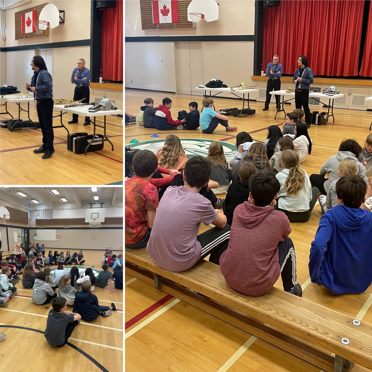 gleneagles_news's tweet photo. Sherman and Mitch from Long and McQuade here to share with our prospective Gr 5 Sr Band members at #GELearns great to see gatherings like this back in school ; GEC Band Registration available online @revans45 @WestVanSchools https://t.co/UGp6B3osqH