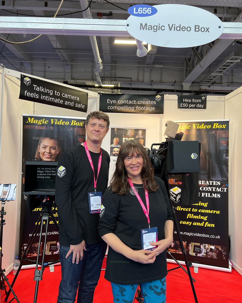 magicvideobox's tweet photo. WOW! What a week. The MVB team had the most amazing time at #MPTS2022. We loved talking everything MVB &amp; can’t wait to hopefully be back again next year🪄🎥

@mediaprodshow 

#MediaShow #MPTS #FilmProduction #TechExhibition #MagicVideoBox #EyeContactFilming #DirectToLens #Olympia https://t.co/2Peahzj0oT
