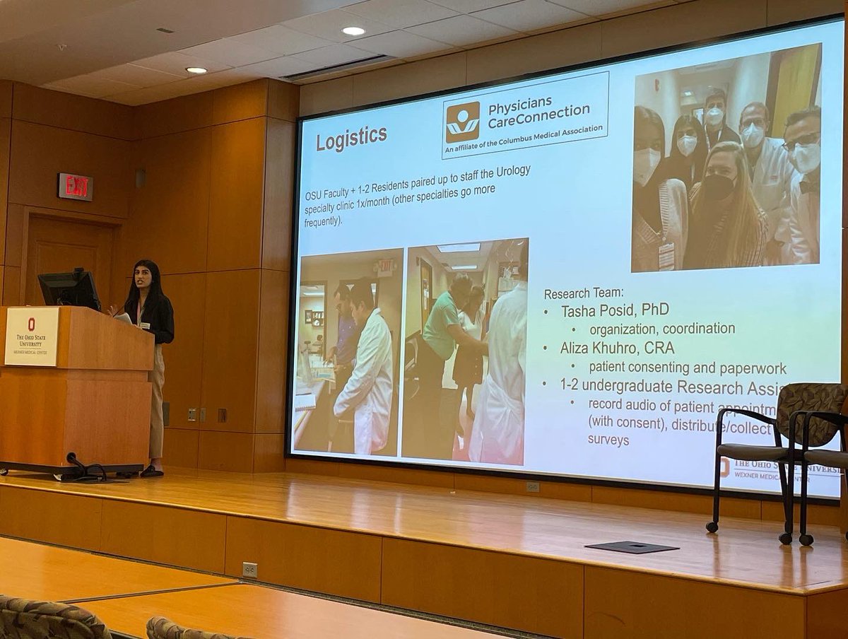 Great job <a href="/aliza_khuhro/">aliza</a> stepping up to present our work at #PCC as part of our local global health curriculum! Thank you also to PCC, all faculty/residents who have staffed the clinic, patients who participated in the research eval, our education/research teams, and our funding!
