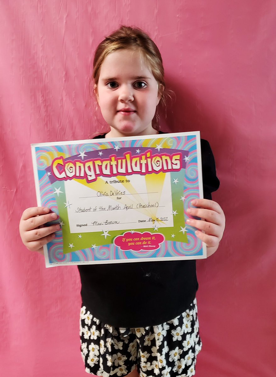 dcelemschool's tweet photo. These awesome DC students…Olivia, Eli, Annika, Mia, and Kylee, were chosen for our Students of the Month! Keep working hard and making great choices to finish the school year! Congratulations to Mia who was chosen as our DC Bluejay of the Month by the teachers! https://t.co/U12dPjoKMV