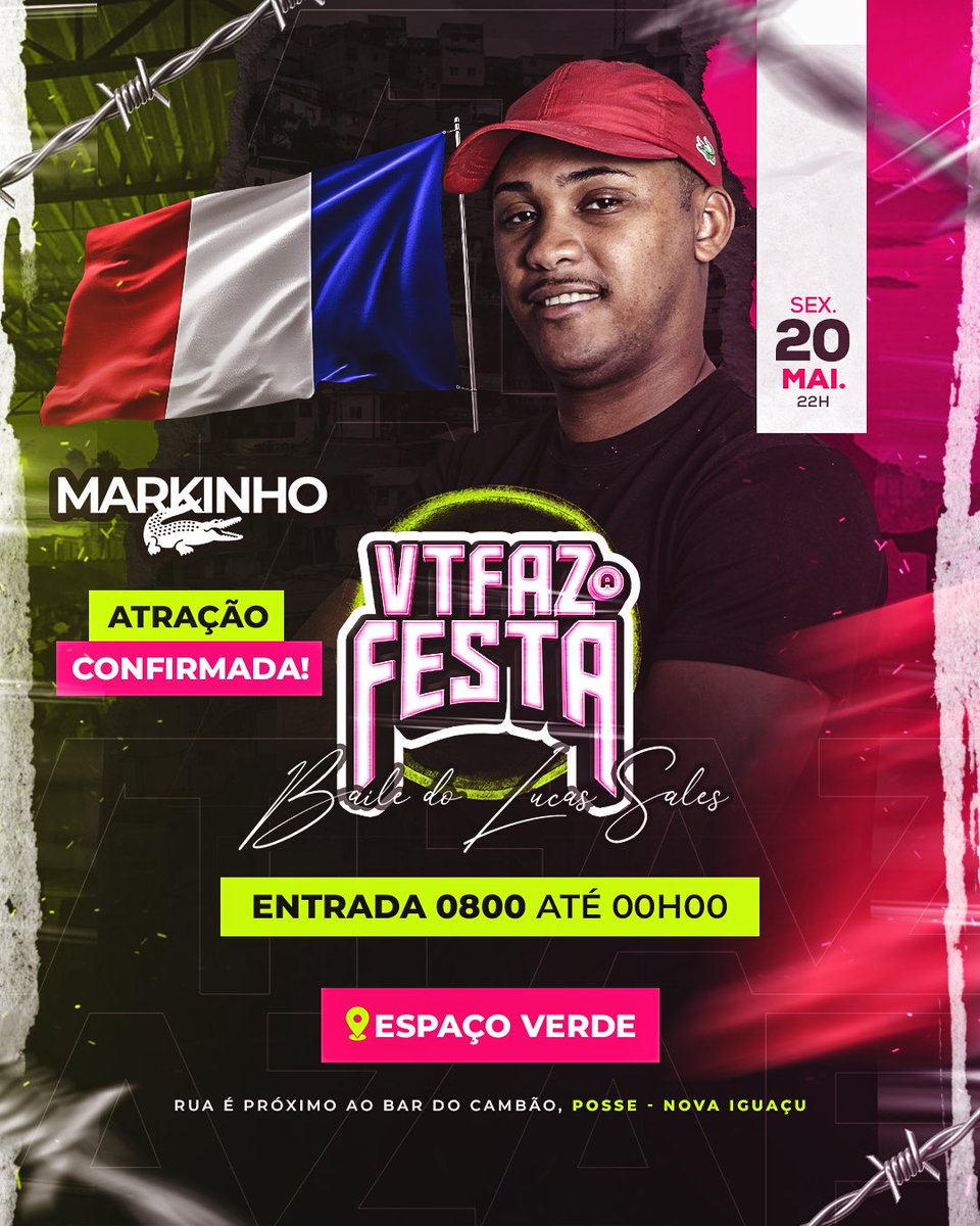 Vt_afesta's tweet photo. ⚠️ ATENÇÃO , ATENÇÃO ⚠️

É NESTA SEXTA-FEIRA
DIA 20 DE MAIO , VT FAZ A FESTA!!
 APRESENTA : BAILE DO DJ @LucasSalesdaB2 

COM ESSAS 2 ATRAÇÕES JÁ SUPER CONFIRMADAS!!👇🏾🫣

@brunodacolombia 🇨🇴
@djmarkinho_jaca 🇫🇷

-
SE ESSE POST BATER 100 CURTIDAS IREMOS SOLTA O FLYER PRINCIPAL!! https://t.co/TPejpxDe4G