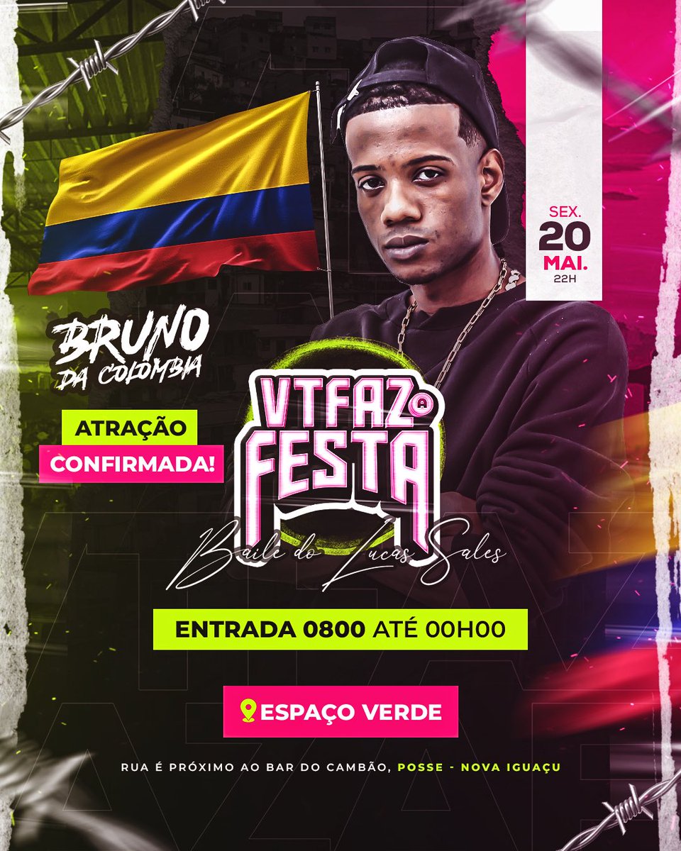 Vt_afesta's tweet photo. ⚠️ ATENÇÃO , ATENÇÃO ⚠️

É NESTA SEXTA-FEIRA
DIA 20 DE MAIO , VT FAZ A FESTA!!
 APRESENTA : BAILE DO DJ @LucasSalesdaB2 

COM ESSAS 2 ATRAÇÕES JÁ SUPER CONFIRMADAS!!👇🏾🫣

@brunodacolombia 🇨🇴
@djmarkinho_jaca 🇫🇷

-
SE ESSE POST BATER 100 CURTIDAS IREMOS SOLTA O FLYER PRINCIPAL!! https://t.co/TPejpxDe4G