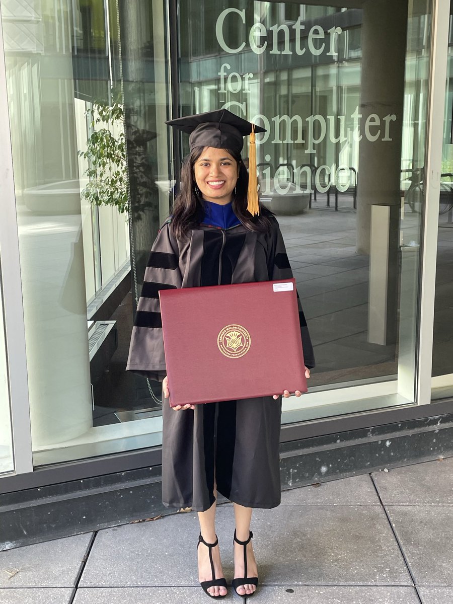 I defended my PhD! 🥳 I am incredibly fortunate to have found the best advisors in Profs Florian Metze and Alan W Black. I am also thankful to my committee members <a href="/ybisk/">Yonatan Bisk - not atttending any conferences</a> and <a href="/CordeliaSchmid/">Cordelia Schmid</a> for their guidance; and mentors, friends, family for being by my side throughout!