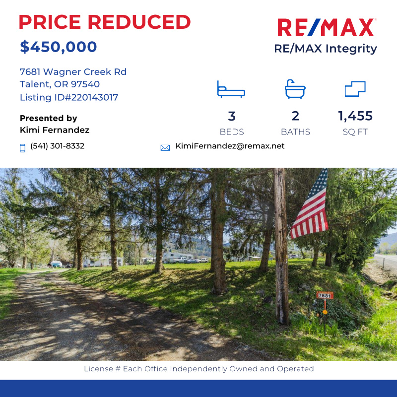 MsKimi4RE's tweet photo. Beautiful home at 7681 Wagner Creek Rd, Talent, OR 97540 for sale. Call me to learn more  (541) 301-8332 .

Click here for details:
https://t.co/2WWl55bEKe https://t.co/yrn2joaOb9