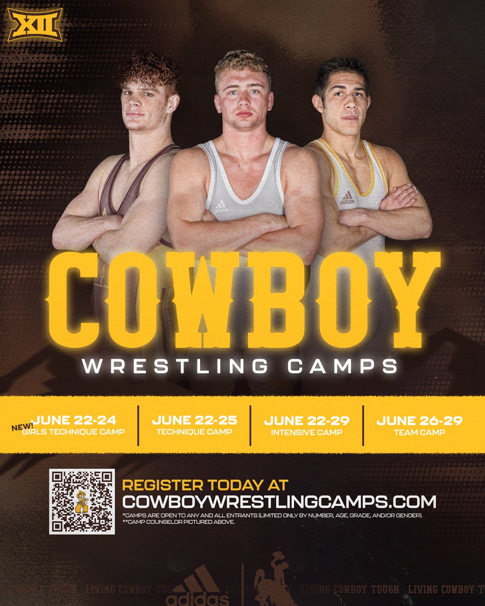 WyoWrestle's tweet photo. Spots are filling up quick for the 🤠🤼‍♂️ summer camps! 

Get signed up today! #LCT https://t.co/7ha16pMkep