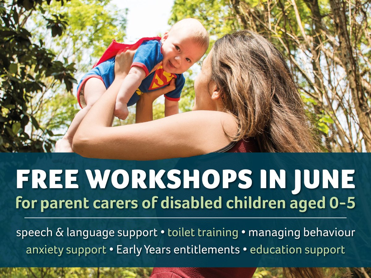 contactfamilies's tweet image. We have 7 virtual workshops in June for parent carers of disabled children aged 0-5! Book your place at contact.org.uk/early-years-wo….

You can choose from:
🙊 Speech support
🚽 Toilet training
😇 Managing behaviour
😟 Anxiety support
👶 Early Years entitlements
🎒 Education support