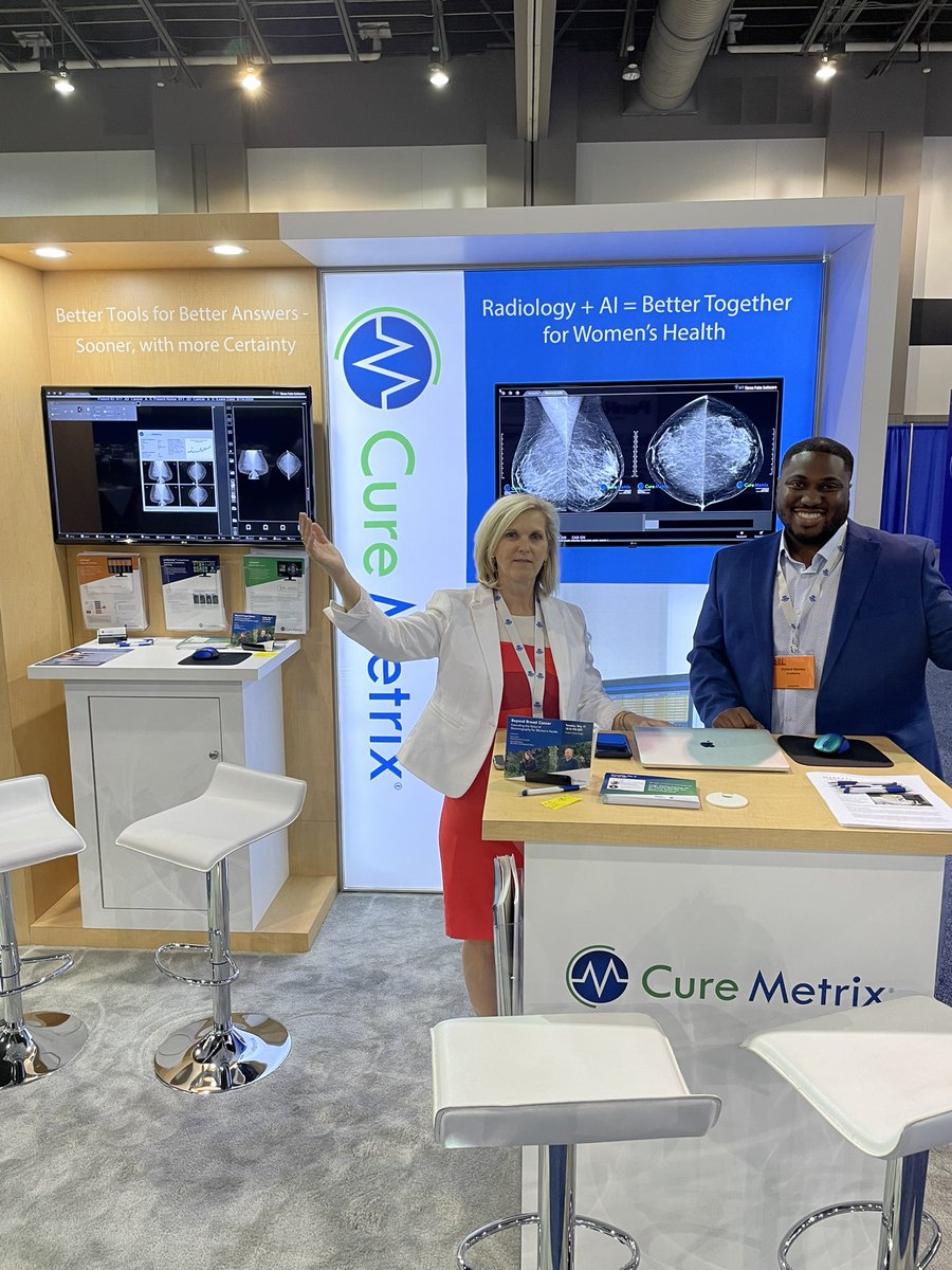 CureMetrix's tweet photo. Are you attending #SBIACR2022 ? Come say hello to us at booth 537 and see why Radiology + AI = Better Together.

#aimammogram #womenshealth #ai @BreastImaging https://t.co/QAYYV4K6ch