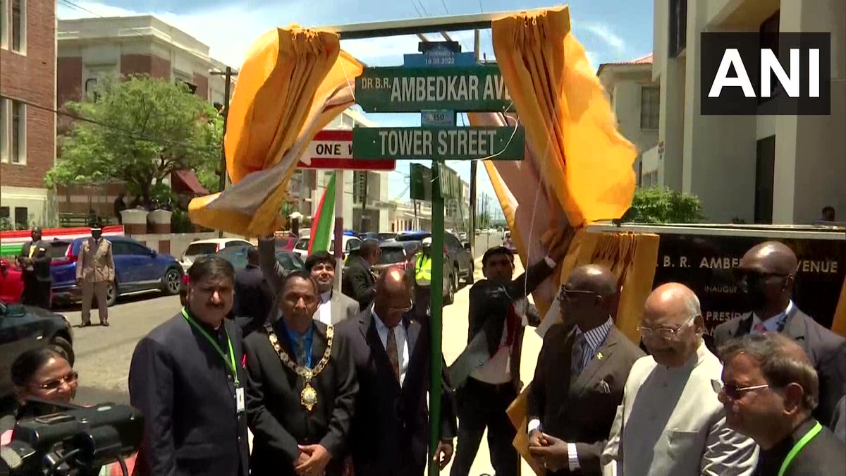 President Ram Nath Kovind inaugurated 'Dr. BR Ambedkar Avenue', a road named after Bhimrao Ramji Ambedkar in Downtown of Kingston, Jamaica
